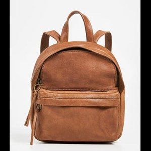 Madewell Mini Lorimer Leather Brown Backpack in English Saddle